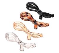 DECOMELODY Set 4 Pezzi Clip per Chioma Donna in Plastico Elegante e Sofisticato Ferma Chioma Portatile Fissaggio Sicuro per Uso Quotidiano e Acconciature