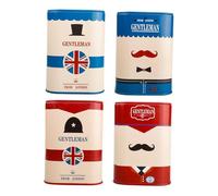 DECOMELODY Set 4 Scatole in Latta per Raccolta Lame Rotte, Facile da Montare e Smontare, Contenitori Semplici per Accessori Parrucchiere, per Casa e Salone