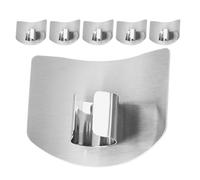 DECOMELODY Set 6 Pezzi Protezione per Dita in Acciaio Inox, Sicurezza Taglio Alimenti, Accessori Cucina per Verdure, Protezione Mani per Mandolina e Affettatrice, Uso Domestico e Campeggio