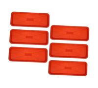 DECOMELODY Set 6 Pezzi Sottovasi per Piante in Plastica PP Rettangolari Vaschette per Raccolta Acqua per Vasi da Fiori da Interno ed Esterno Vassoi Antigoccia Pratici e Resistenti per