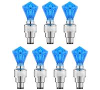 DECOMELODY Set 7 Pezzi Nuclei Fluorescenti LED per Ruote Bici Cappucci Luminosi Blu per Pneumatici Accessori Ciclismo per visibilità e Sicurezza Notturna