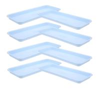 DECOMELODY Set 8 Vassoi Rettangolari in Plastica per Piante, Sottovasi Impermeabili 40x15 Cm, Resistenti e Facili da Pulire, per Vasi da Interno ed Esterno, Raccolta Acqua per