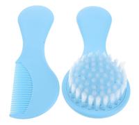 DECOMELODY Set Spazzola e Pettine per Ragazzo Ragazza Setole Morbide Spazzola per Cuoio Capelluto e Crosta Lattea Kit per la Cura del Facile da Maneggiare e Lavabile Colore Blu