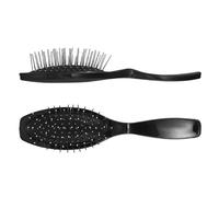 DECOMELODY Spazzola per Parrucche Antistatica in Acciaio con Setole Metalliche Pettine Portatile per Extension e Parrucche Lisce o Ricce Spazzola da Viaggio per Chioma Sintetici e