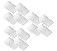 DECOMELODY Spessori a Cuneo per Tavoli 12 Pezzi Regolabili Superficie Scanalata Antiscivolo per Livellamento Mobili Casette Capannoni Uso Casa