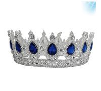 DECOMELODY Sposa e Blu Tiara Barocca con per Accessori Cerimonia Copricapo Moda per Donne Matrimonio e Feste