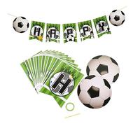 DECOMELODY Striscione Decorativo per Festa Compleanno Tema Calcio Bandierina Appendibile per Atmosfera e Colorata per Festeggiare Facile da Installare Ogni