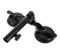 DECOMELODY Supporto per Asta Portabandiera Auto in Metallo Ventosa Doppia Base di Montaggio Resistente in Gomma e Ferro per Bandiere Adatto per Tetto Veicoli e Uso Esterno