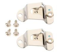 DECOMELODY Supporto per Radio Cb in Metallo Resistente Clip di Fissaggio Microfono per Radio Mobile Set da 2 Pezzi Viti Adatto per Auto Ufficio e Uso Domestico