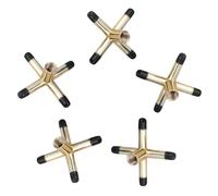 DECOMELODY Supporto per Testa del Ponte da Biliardo a Forma di Croce 4 Pezzi Accessorio Antiscivolo per Stecca da Biliardo Compatibile e Snooker per Sala Giochi e Club