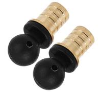 DECOMELODY Tappi per Bottiglie di Vino in Ottone a Forma di Zucca Set da 2 Tappi in Sughero per Vino e Birra Accessori per Conservazione e Decorazione Bottiglie per Uso Domestico e Fai da