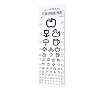 DECOMELODY Tavola Optometrica per Bambini in Pvc per Misurare L'acuità Visiva a Casa e Asilo, Cartellone Occhi Standard per Test Oculare Infantile