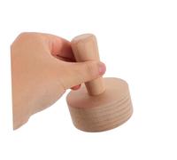 DECOMELODY Wooden Egg Tart Presser Tamper Tool Round Beech Wood Pastry Pusher For Even Crust Thickness Non Stick French Tart Mold For Home And Professional Baking