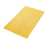 Decomira Tappeto Bagno Antiscivolo in Ciniglia | Tappetino bagno super assorbente, lavabile in lavatrice | Per il bagno, la doccia, la vasca da bagno o come tappetino WC | Giallo - 70x120 cm