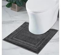 Decomira Tappeto Bagno Antiscivolo | Tappetino bagno super assorbente, lavabile in lavatrice | Per il bagno, la doccia, la vasca da bagno o come tappetino WC | Antracite - 45x45 cm WC