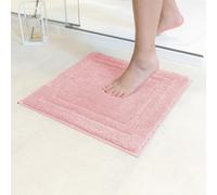 Decomira Tappeto Bagno Antiscivolo | Tappetino bagno super assorbente, lavabile in lavatrice | Per il bagno, la doccia, la vasca da bagno o come tappetino WC | Rosa - 45x45 cm