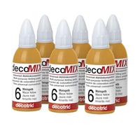 decomix - Concentrato per sfumatura n. 6 - giallo mais 6 x 20 ml | tonalità brillanti | massima forza di colore - spesso è sufficiente una goccia | per colorare quasi tutti i materiali