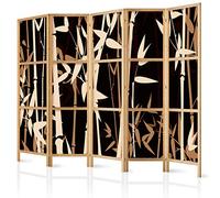 decomonkey 5 Panelli Paravento - 225 x 171cm Natura Fiori di bambù Divisorio Separè per la separazione degli ambienti la casa l'ufficio la spa