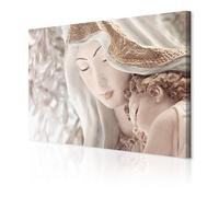 decomonkey Quadro Stampa su Tela moderno Madonna 90x60 cm 1 pezzo Murale Fotografia Immagini Decorazione da parete Grafica Sacro Madre di Dio Vergine Maria Santa beige