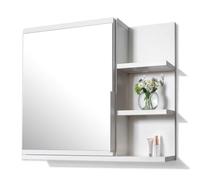 DecoNest Armadietto a specchio 60x50 cm, bagno con ripiani, specchio, pensile - destra