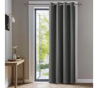 Deconovo Tenda Camera da Letto Oscurante per Interni 180 CM Altezza, Termica Isolante con Anelli per Finestre 1 Pannello, 140x180 CM, Grigio Chiaro
