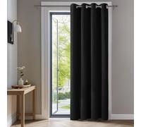 Deconovo Tenda Oscurante da Interno 260 CM Altezza 1 Pannello, Termica Isolante per Interni Finestre con Anelli, 140x260 CM, Nero