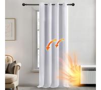 Deconovo Tenda Oscurante per Interni 260 CM Altezza, Termica Isolante con Anelli per Camera da Letto Moderna 1 Pannello, 140x260 CM, Grigio Perla