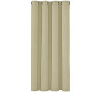 Deconovo Tenda Oscurante per Interni Cameretta Bambini 138 CM Altezza, Termica Isolante con Anelli per Finestre Moderne 1 Pannello, 132x138 CM, Beige Scuro