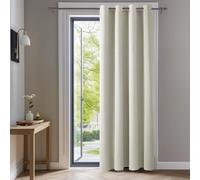 Deconovo Tenda Oscurante Termica Isolante per Interni 240 CM Altezza 1 Pannello, Cameretta Bambini Moderne con Anelli, 140x240 CM, Beige Chiaro