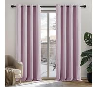 Deconovo Tende Oscuranti per Interni, 2 Pannelli, 135x240 cm, Rosa Chiaro | Termiche Isolanti Caldo e Freddo, Attenuano i Rumori, Moderne ed Eleganti con Occhielli, per Camera e Soggiorno