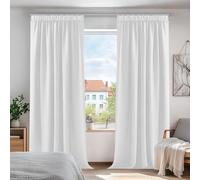 Deconovo Tende Oscuranti per Interni con Fettuccia, 2 Pannelli, 140x290 cm | Termiche Isolanti, 3 Modi di Montaggio, Moderne ed Elegante, per Camera e Soggiorno, Certificato OEKO-TEX, Grigio Perla