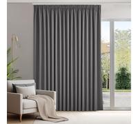 Deconovo Tende Oscuranti per Interni con Fettuccia, Termiche Isolanti - 3 Modi di Montaggio, per Camera da Letto e Soggiorno, 1 Pannelli 300x175 cm, Grigio Chiaro, Certificato OEKO-TEX