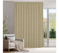Deconovo Tende Oscuranti per Interni con Fettuccia, Termiche Isolanti - 3 Modi di Montaggio, per Camera da Letto e Soggiorno, 1 Pannelli 300x220 cm, Beige Scuro, Certificato OEKO-TEX