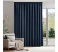 Deconovo Tende Oscuranti per Interni con Fettuccia, Termiche Isolanti - 3 Modi di Montaggio, per Camera da Letto e Soggiorno, 1 Pannelli 300x175 cm, Blu Navy, Certificato OEKO-TEX