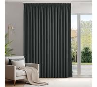 Deconovo Tende Oscuranti per Interni con Fettuccia, Termiche Isolanti - 3 Modi di Montaggio, per Camera da Letto e Soggiorno, 1 Pannelli 300x245 cm, Grigio Scuro, Certificato OEKO-TEX