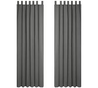 Deconovo Tende Oscuranti Termiche Isolanti 140x245 CM 2 Pezzi, Tende Moderne per Soggiorno Interni, con Passanti, Grigio Chairo