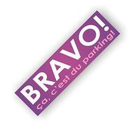 Decooo.be - Adesivi per auto parcheggiate male con scritta in francese "Bravo, ça c'est du parking!" ("Complimenti per il parcheggio!"), Confezione da 20.