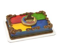 Decopac harry potter il cappello di smistamento topper decorazione per torta da 6 pezzi con sottobicchieri di casa di hogwarts e quiz a quiz per il c