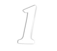Décopatch AC341Opack - Un lot de 3 supports en papier blanc mâché 1,5x4,5x12 cm, Petit chiffre 1