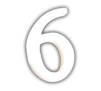 Décopatch AC346Opack - Un lot de 3 supports en papier blanc mâché 1,5x8x12 cm, Petit chiffre 6
