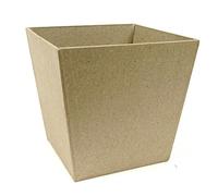 Décopatch AC689Opack - Un Lot de 5 supports en papier brun mâché 10x10x9,5 cm, pot à pinceaux