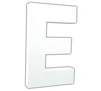 Decopatch AC704C - 1 Supporto in cartapesta Marrone 3x13,5x20,5 cm, Lettera E