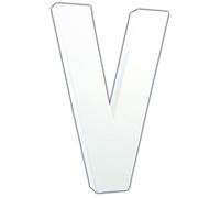 Décopatch AC721Cpack - Un lot de 3 supports en papier blanc mâché 3x13,5x20,5 cm, Lettre V