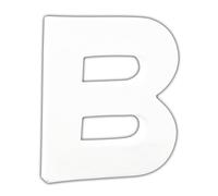 Décopatch AC731Cpack - Un Lot de 5 supports en papier blanc mâché 1,5x10,5x12 cm, Petite lettre B