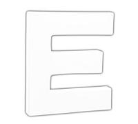 Décopatch AC734Cpack - Un Lot de 5 supports en papier blanc mâché 1,5x10,5x12 cm, Petite lettre E