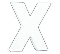 Décopatch AC753Cpack - Un Lot de 5 supports en papier blanc mâché 1,5x10,5x12 cm, Petite lettre X