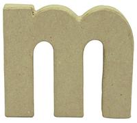 Décopatch AC825C - 1 supporto in cartapesta marrone 1,5x9,5x8,5 cm, Lettera minuscola m