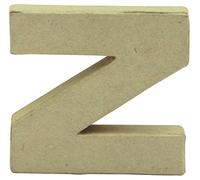 Décopatch AC838C - 1 supporto in cartapesta marrone 1,5x9x8,5 cm, Lettera minuscola z