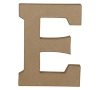 Décopatch AC856C - 1 Supporto in cartapesta Marrone 15x2,5x20 cm, Lettera Maiuscola E