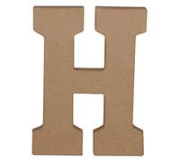 Décopatch AC859C - 1 Supporto in cartapesta Marrone 15,3x2,5x20 cm, Lettera Maiuscola H